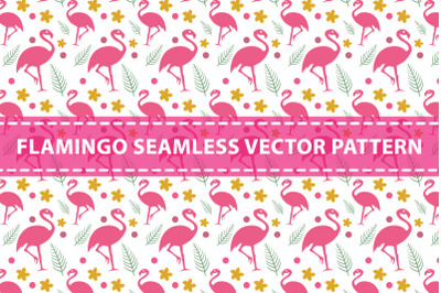 Flamingo Seamless Vector Pattern