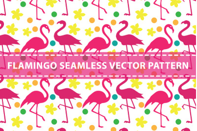 Flamingo Seamless Vector Pattern