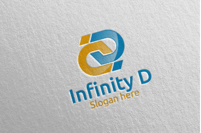 Infinity Letter D Digital Marketing Financial Logo 72