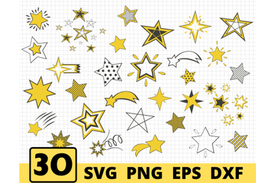 STARS SVG BUNDLE | Stars vector | Stars clipart | Shooting star
