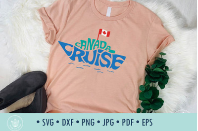 Canada cruise word art Svg cut file