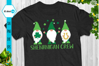 Shenanigan Crev, St Patricks Gnomies Svg