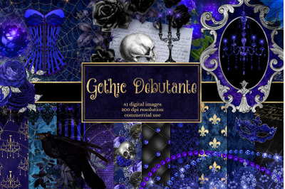 Gothic Debutante Digital Scrapbook Kit