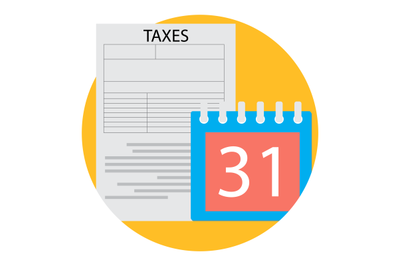 Tax day concept vector