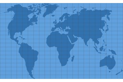 Graticules world map