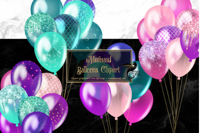 Mermaid Balloons Clipart