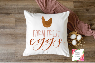 Farm Fresh Eggs Spring Easter SVG DXF EPS PNG Cut File  Cricut  Silhou