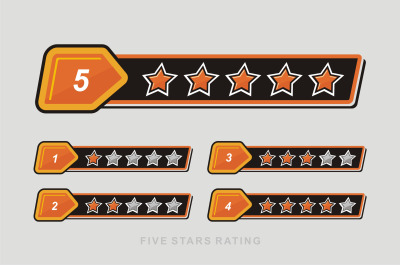 5 Star vector icon, rank, gold favorite web symbol.