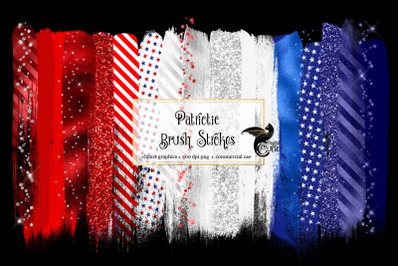 Patriotic Brush Strokes Clipart