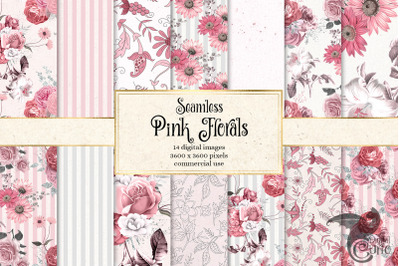 Pink Floral Digital Paper