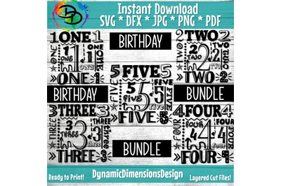Birthday Collage SVG Bundle, Little Boy Birthday svg, Girl Party, Kid