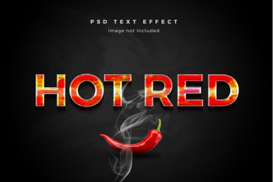 Hot Red 3d text effect template