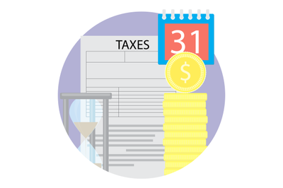 Taxation icon flat