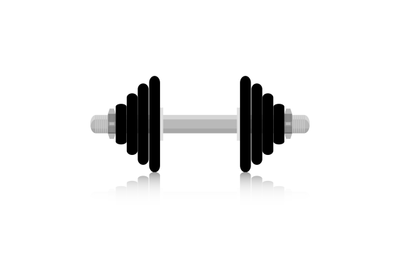 Dumbbell icon vector