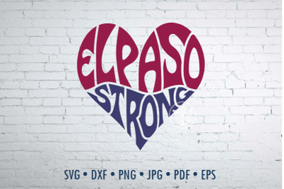 El Paso Strong Word Art Svg Dxf Eps Png Jpg, cut file