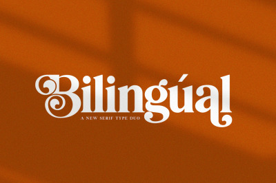 Bilingual Serif Font Duo (Serif Fonts, Modern Fonts, Swirly Fonts)