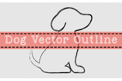 Dog Vector Outline Design