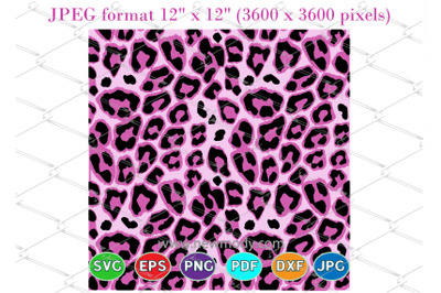 Pink Cheetah print SVG- Leopard Print SVG - Pink Leopard Pattern Svg