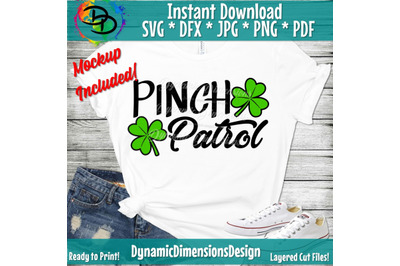 Pinch Patrol Svg, St Patricks Day Svg, Funny St Patricks Day Svg, Clov