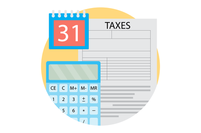 Taxation Day icon vector