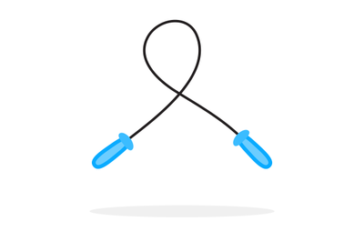 Skipping rope isolated vector