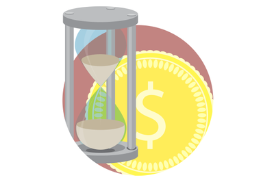 Time money business vector icon