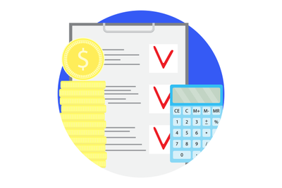 Counting financial budget vector icon