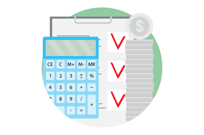 Financial planning vector icon flat