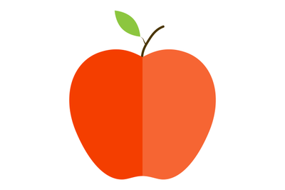 Apple red flat icon