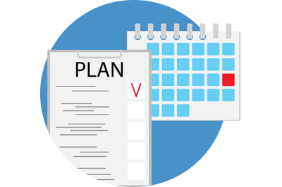 Plan calendar icon vector