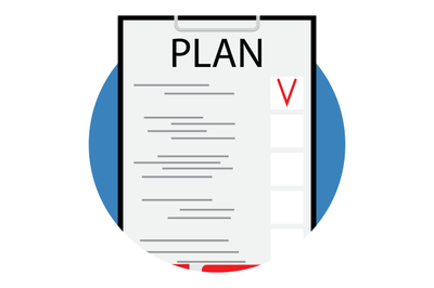 Plan icon vector flat