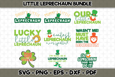 Little Leprechaun SVG Bundle - 9 Designs Included