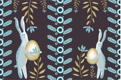 Easter vector seamless pattern.