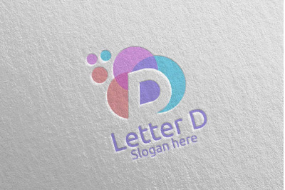 Digital Letter D Logo Design 5