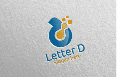 Digital Letter D Logo Design 6