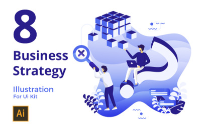 Business Strategy set Illustration