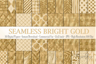 30 Seamless Bright Gold Foil Basic Home Decor Print Pattern