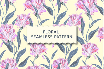 Art floral vector seamless pattern.