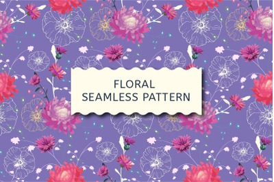 Art floral vector seamless pattern.