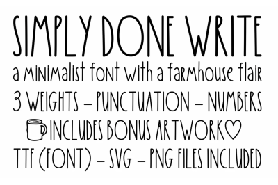 Simply Done Write Font Family