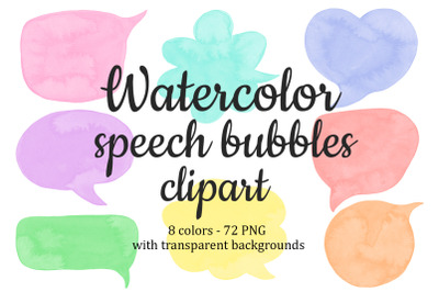 Speech bubbles Chat bubble Text clouds clipart Colorful Thought bubble