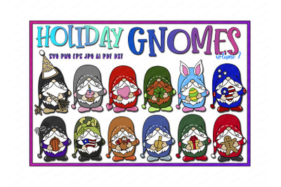 Holiday Gnomes Collection - Valentines Easter Birthday New Years