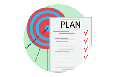 Implementation of plan icon vector