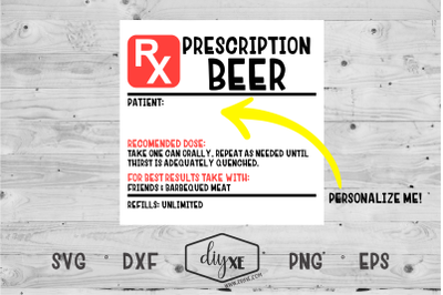 Beer Prescription Label