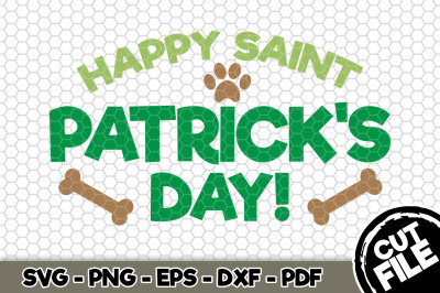Happy Saint Patrick&#039;s Day! Dog Bandana SVG Cut File n166