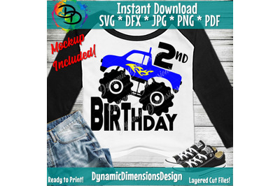 Monster truck Birthday svg, monster truck svg, Second Birthday svg, SV