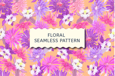 Art floral vector seamless pattern.