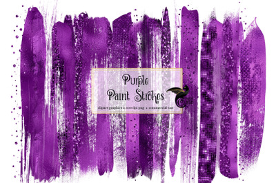 Purple Brush Strokes Clipart