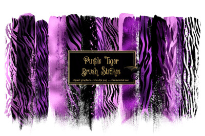 Purple Tiger Brush Strokes