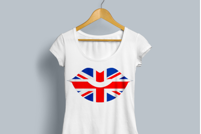 Union Jack Lips | SVG | PNG | DXF